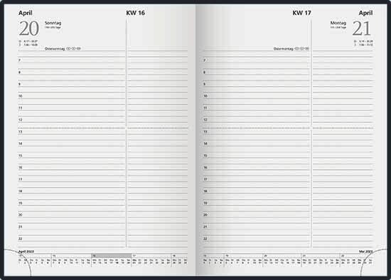 Buchkalender 2024; 400 Seiten, schwarz