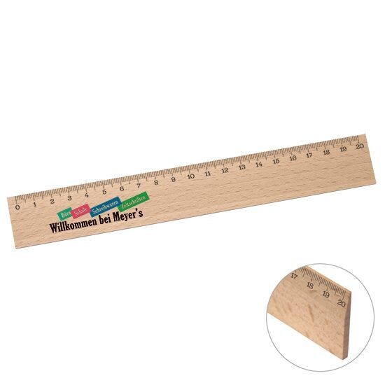 Holzlineal 20 cm; Lineal