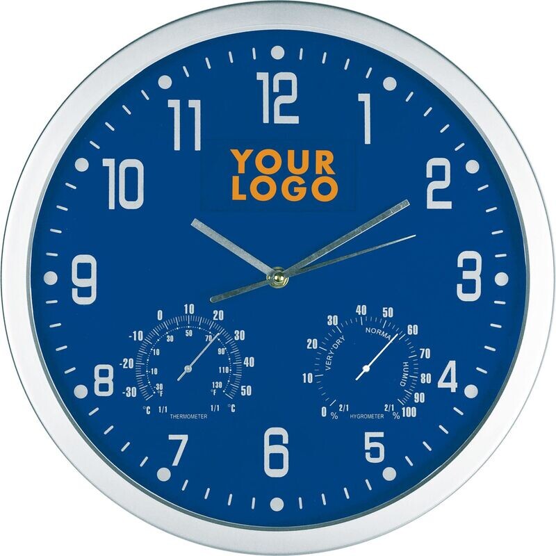 Wanduhr, Uhr, Thermometer, Hygrometer