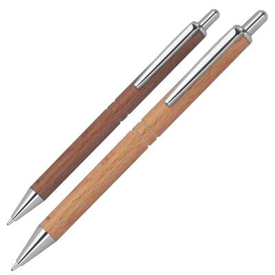 Druckkugelschreiber aus Holz; Kugelschreiber