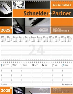 Quer-Terminplaner, Kalender, Tischkalender
