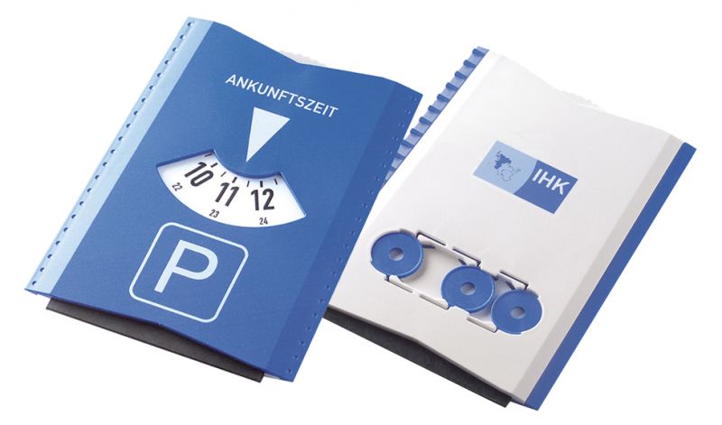 Parkscheibe mit Einkaufswagenchip