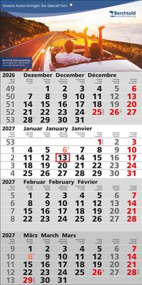 4Monats-Wandkalender; Wandkalender