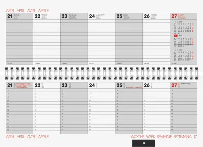 Quer-Terminplaner, Kalender; Tischkalender Quer-Terminplaner, Kalender; Tischkalender