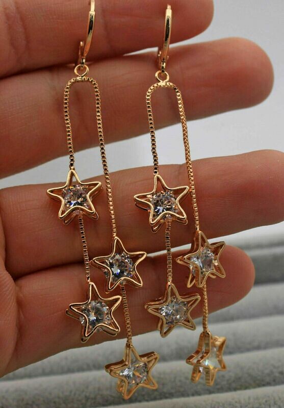 Fashion Earrings Latest Designs - 18K Yellow Gold Filled Earrings