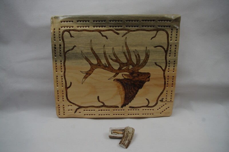 Bull Elk Cribbage Board