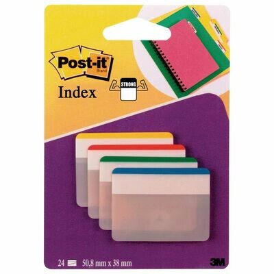 Post-it® Banderitas adhesivas rígidas Index 2" Borde de color