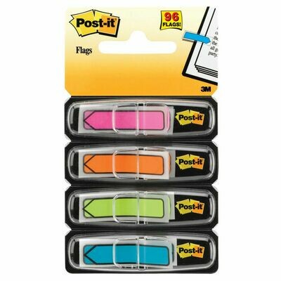 Post-it® Marcapáginas Flechas pequeñas de 11,9 x 43,2 mm en colores variados Pac
