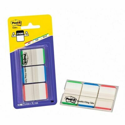 Post-it® Marcadores rígidos pequeños 25,4 x 38 mm en colores variados 3 x 22 paquetes con estuche dispensador 686-GLBR