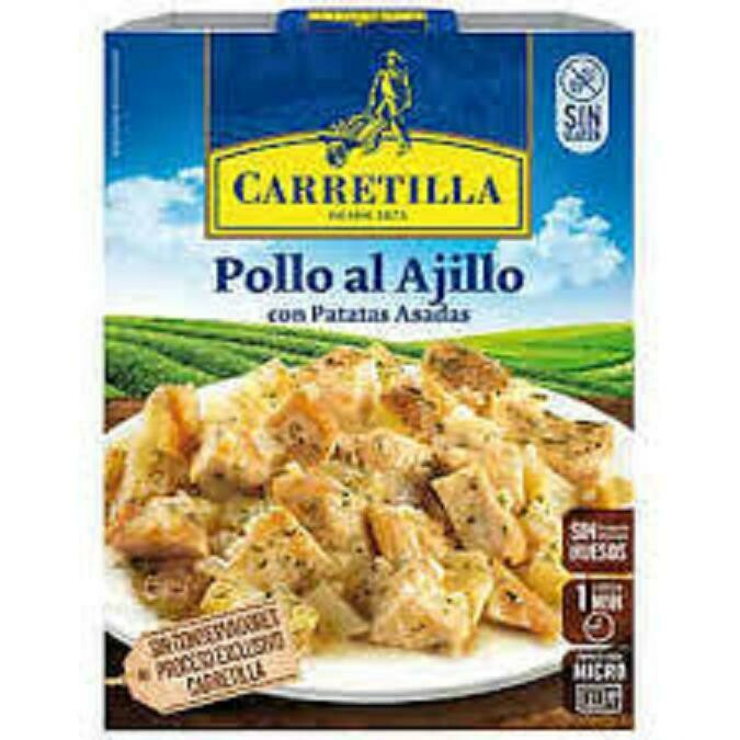 CARRETILLA POLLO AL AJILLO 250GR 5 UNIDADES