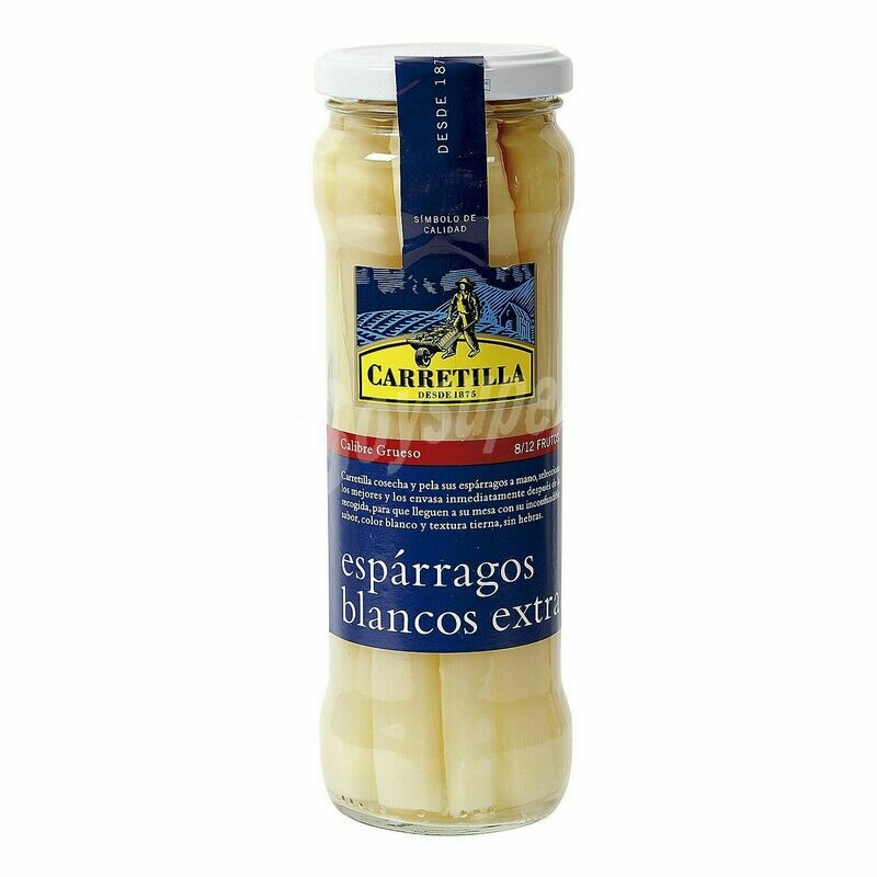 CARRETILLA ESPARRAGOS BLANCOS EXTRA 250 GR 8/12 PIEZAS 5 TARROS