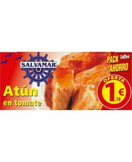 PACK-2L ATUN EN TOMATE. SALVAMAR 10 LATAS*10 LATAS