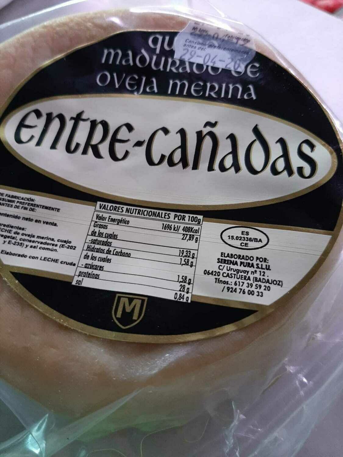 QUESO DE OVEJA AÑEJO LA SERENA EXTREMADURA 1 KG APROXIMADO