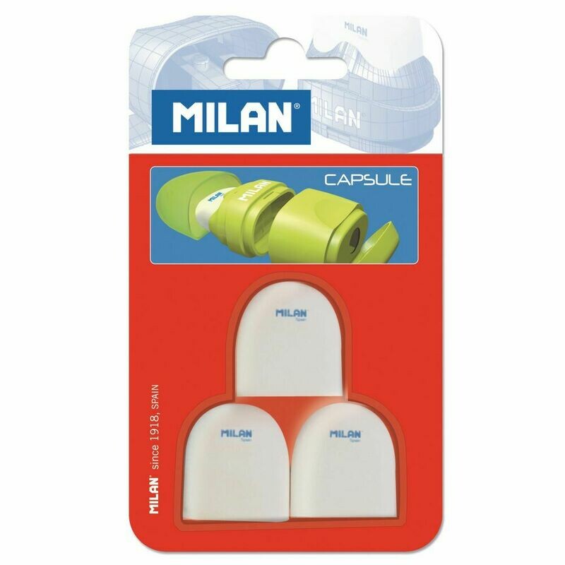 MILAN Blíster de 3 gomas de borrar Capsule MILAN Blíster de 3 gomas de borrar Capsule