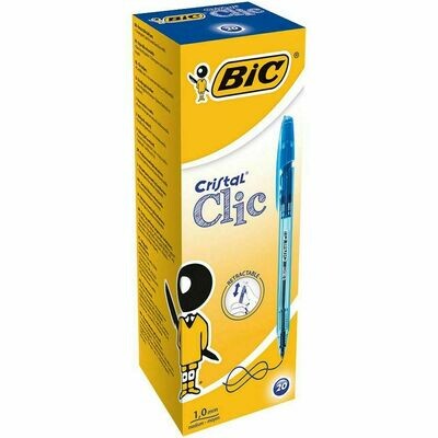 BiC Cristal Clic Bolígrafo retráctil de punta de bola VERDE 1 BOLIGRAFO