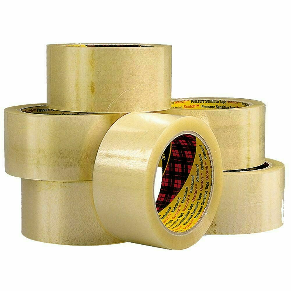Scotch®371 packing tape, standard polypropylene, 50 mm x 66 m, transparent  made of 48 Micron polypropylene with high tear resistance. Rubber adhesive.  Compatible with all Scotc dispensers|Tape| - AliExpress