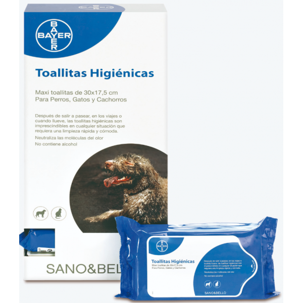 TOALLITAS HIGIENICAS SANO&BELLO 35 UNIDADESS PARA PERROS Y GATOS