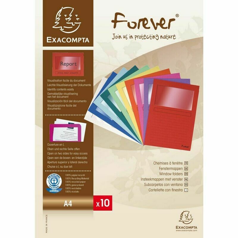 Exacompta Forever® Subcarpeta con ventana en cartón prensado reciclado