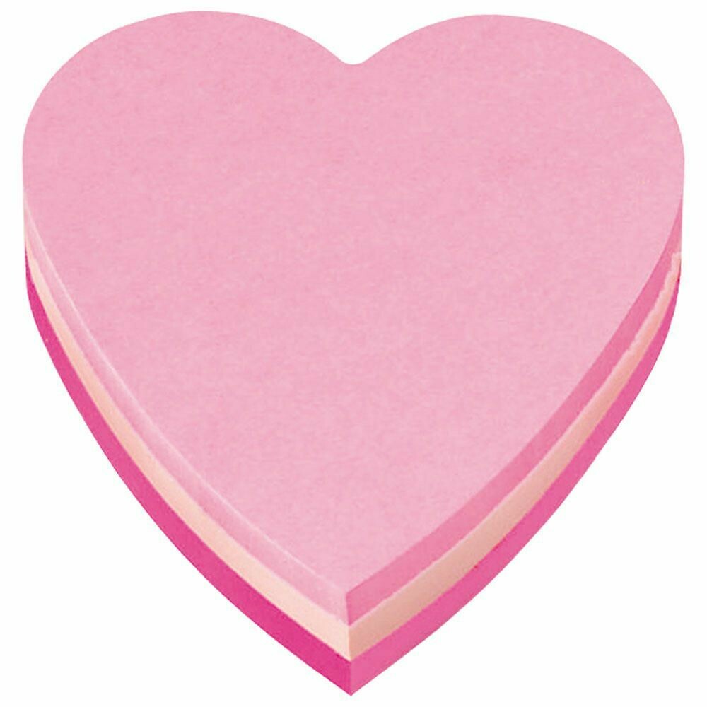 Post-it® 2007-H Notas Adhesivas Corazón, 70 x 70 mm, Rosa, 225 hojas