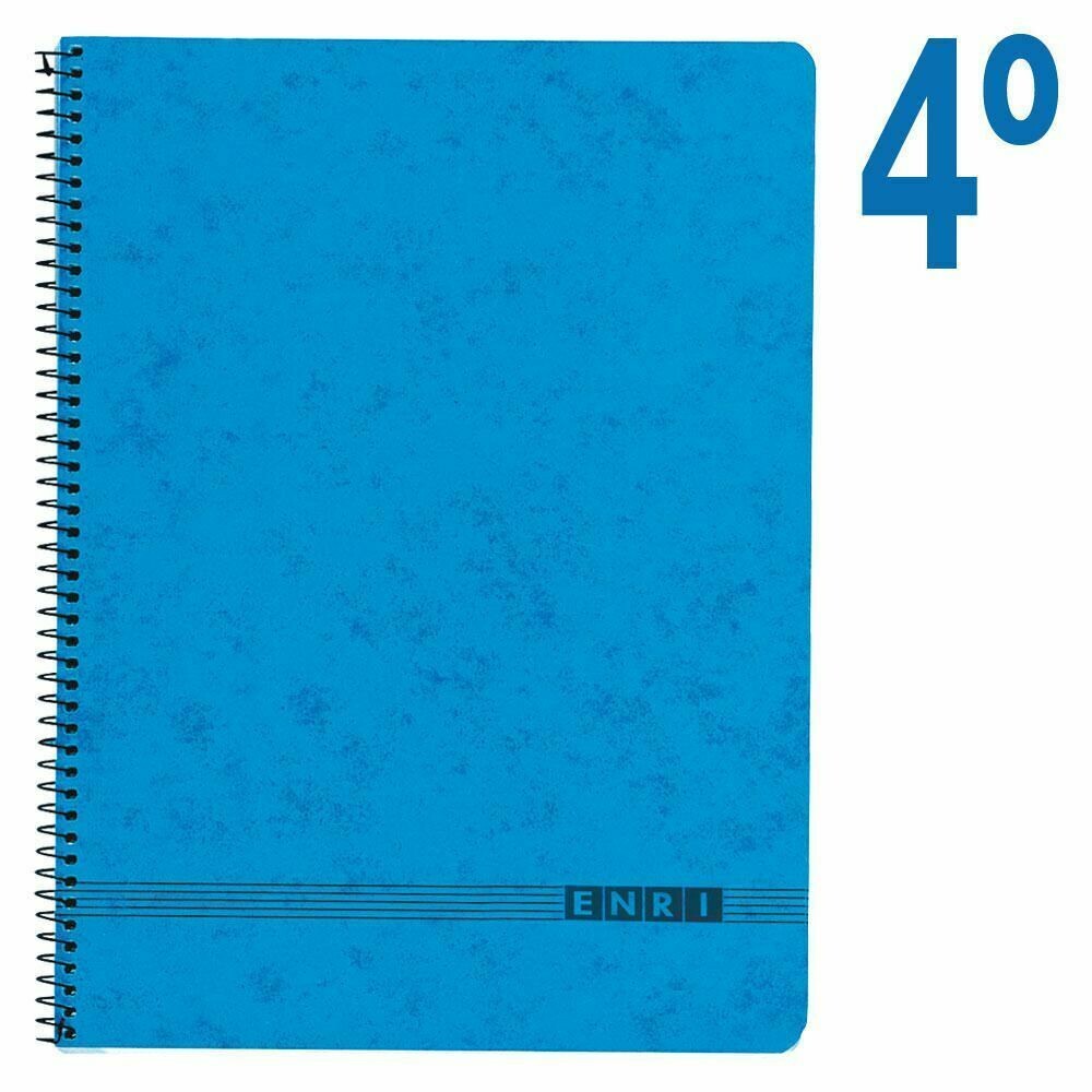 Cuaderno, 4º, liso, 80 hojas, cubierta blanda cartón, azul 2 CUADERNOS
