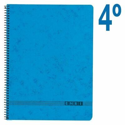 Cuaderno, 4º, liso, 80 hojas, cubierta blanda cartón, azul 2 CUADERNOS