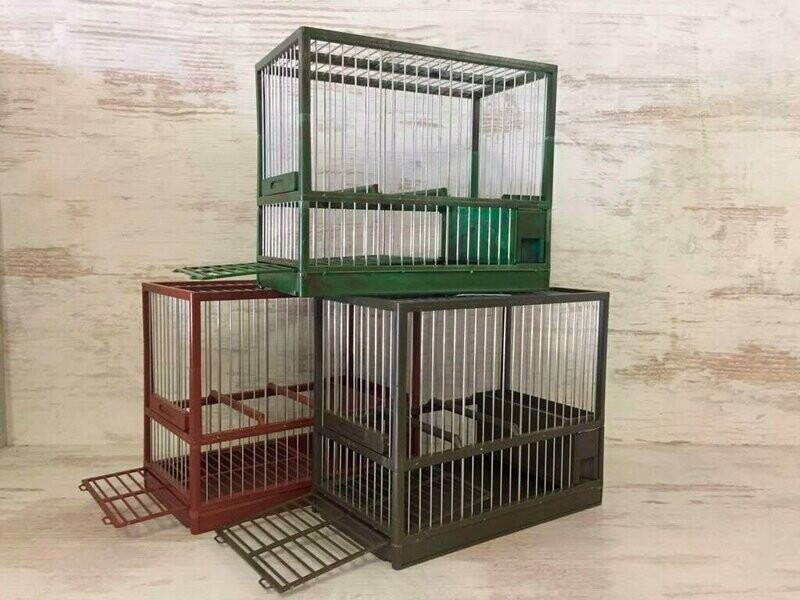 Jaula Concurso Hierro C2 Bandeja y Rejilla Extraibles MILITAR