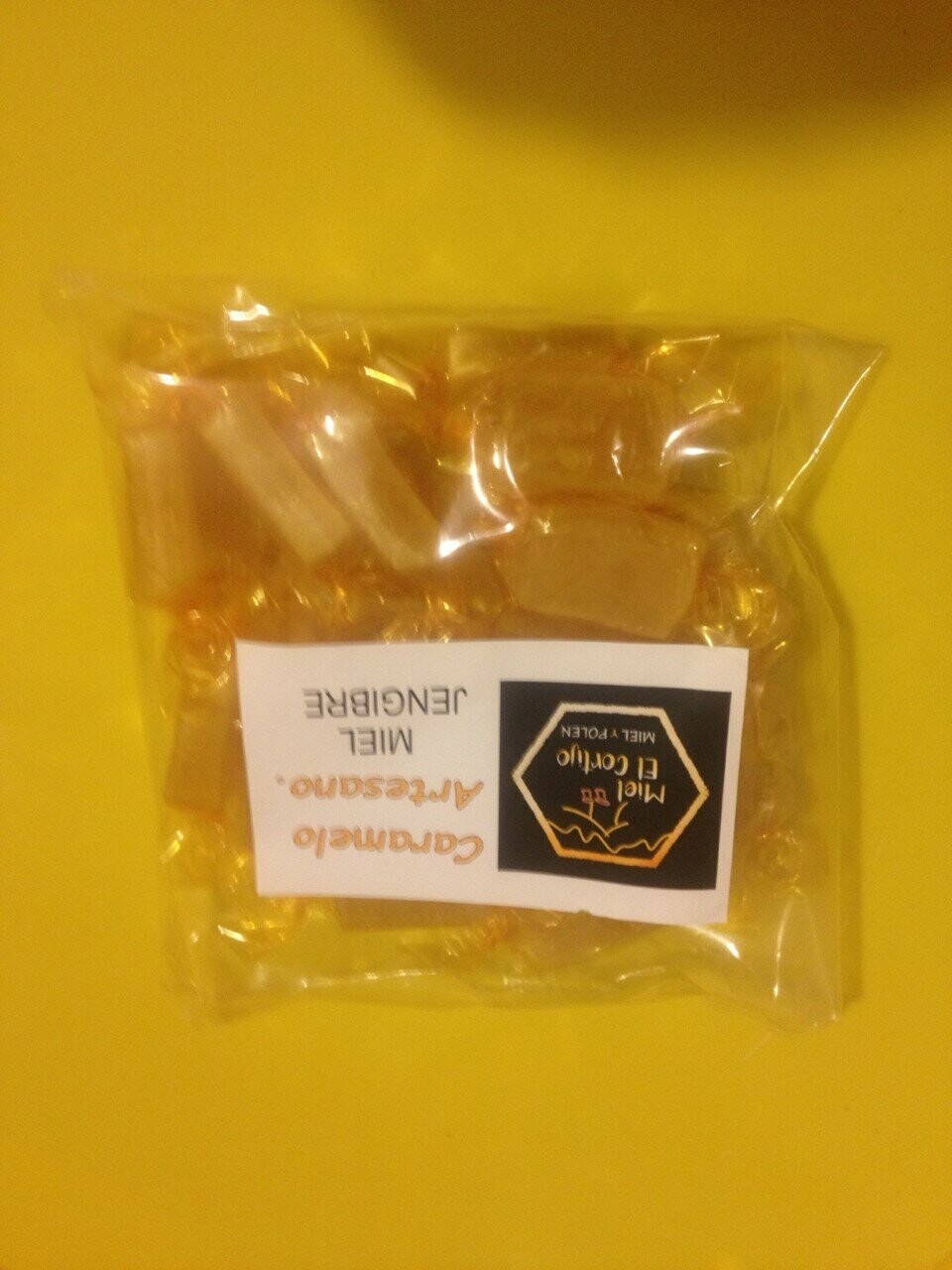 CARAMELOS ARTESANOS DE MIEL JENGIBRE 100 GR ( Extremadura )