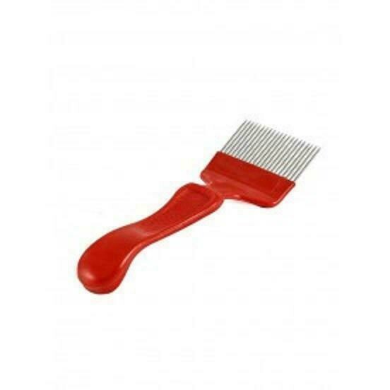 TENEDOR DESOPERCULAR MANGO PLÁSTICO ROJO GRUESO