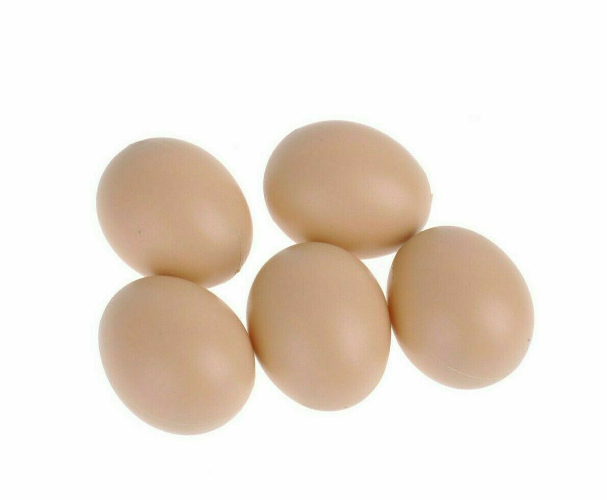 HUEVOS FALSOS PLASTICO PARA GALLINAS 10 UNIDADES