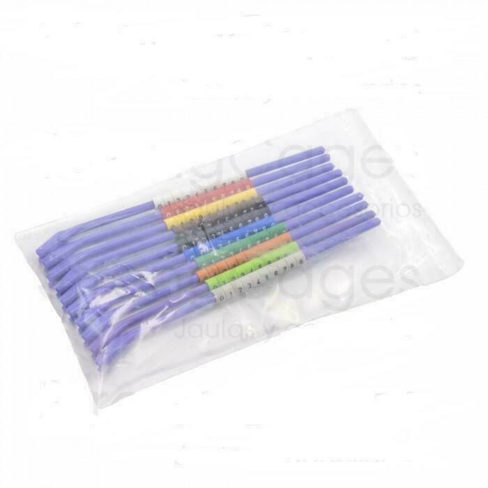 Anillas de plástico numeradas 3 mm canarios