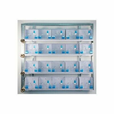 JAULAS NEW CANARIZ 20 jaulas, 4 altura, 5 columna 35x17x30h cm