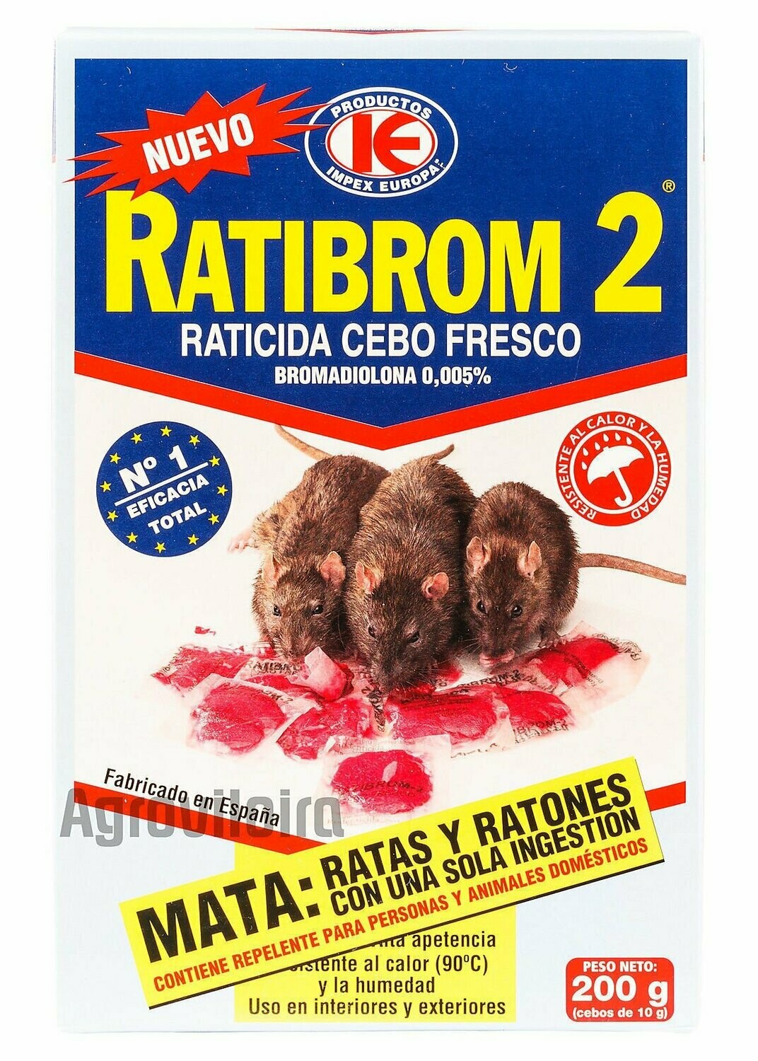 RATICIDA RATIBROM 2 CEBO FRESCO 200 GR