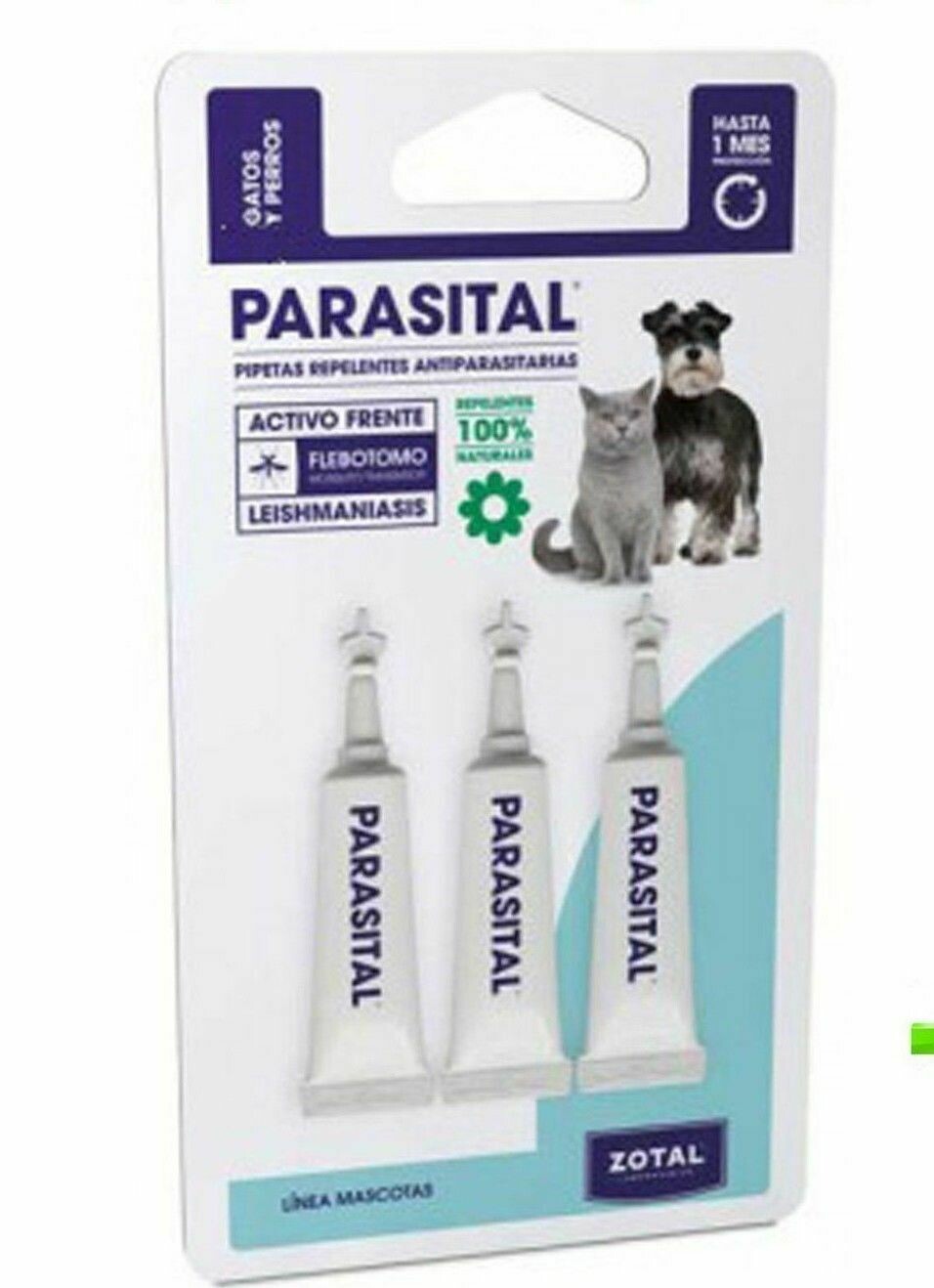 PARASITAL PIPETAS REPELENTE PERROS PEQUEÑOS Y GATOS PARASITAL 3 PIPETAS REPELENTE PERROS PEQUEÑOS Y GATOS
