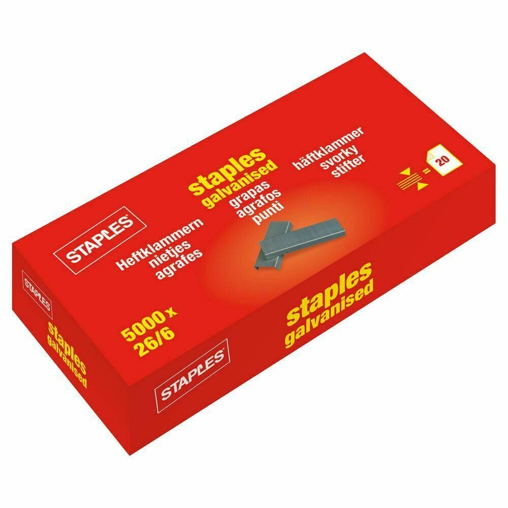 Grapas extrafinas 26/6 galvanizadas 2 UNIDADES