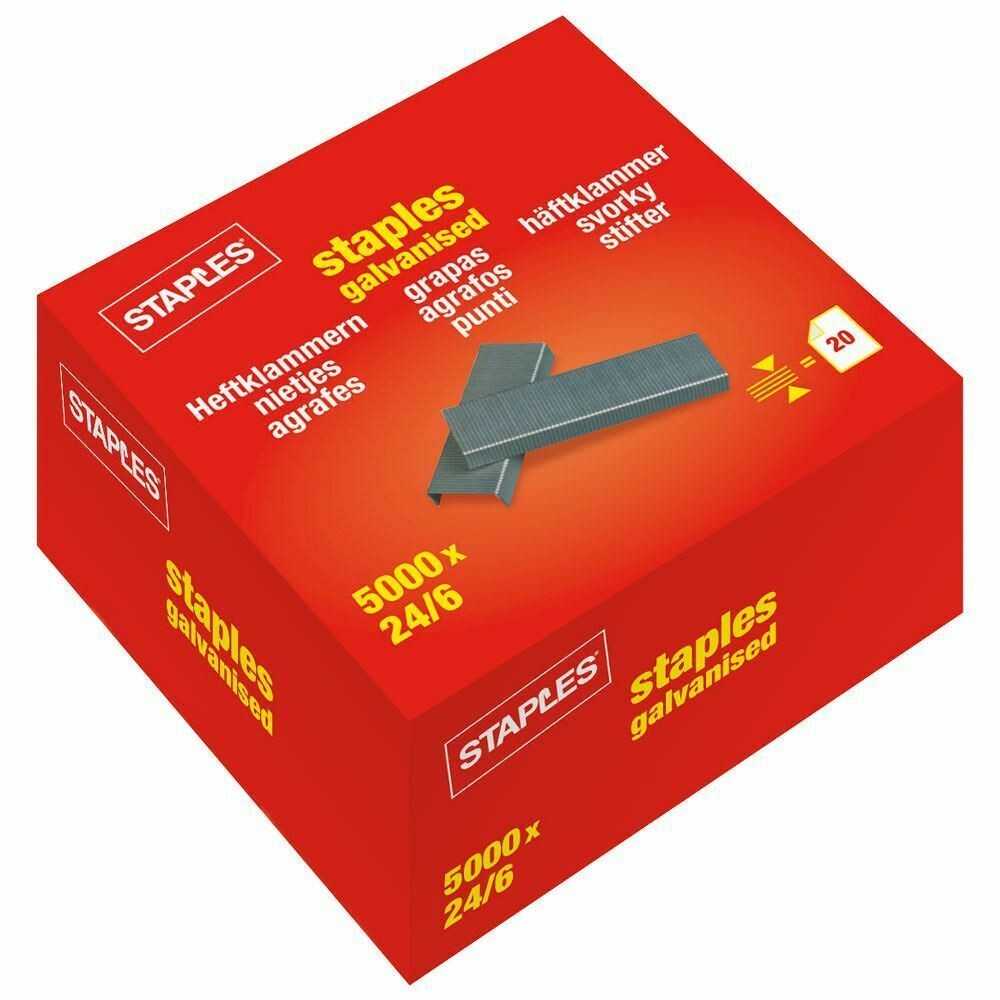 Grapas estándar 24/6 galvanizadas