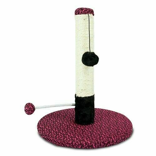 Poste rascador negro y fucsia