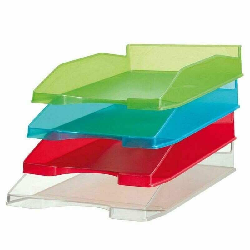 Pack de 4 bandejas traslúcidas - 1 por color