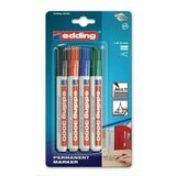 edding 3000 Marcador permanente punta ojival, 1,5-3 mm, negro, rojo, azul, verde