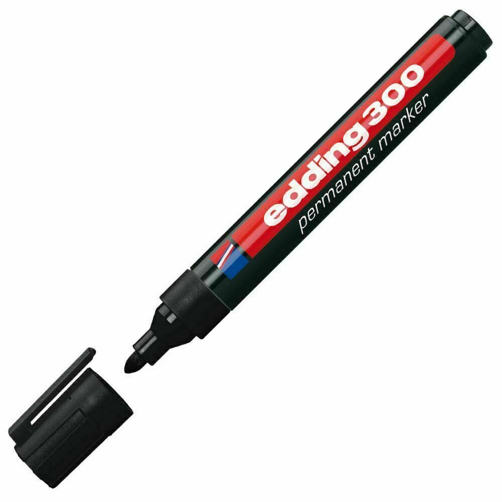 edding 300 Marcador permanente, punta ojival, 1,5-3 mm 2 MARCADORES ROJO