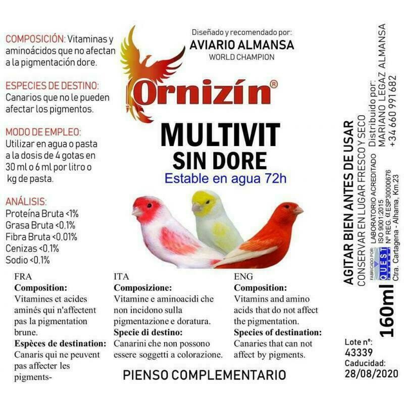 Ornizin multivitamin sin dore 160 ml