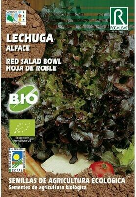 HORTALIZAS ECOLOGICAS LECHUGA RED SALAD BOWL"HOJA DE ROBLE