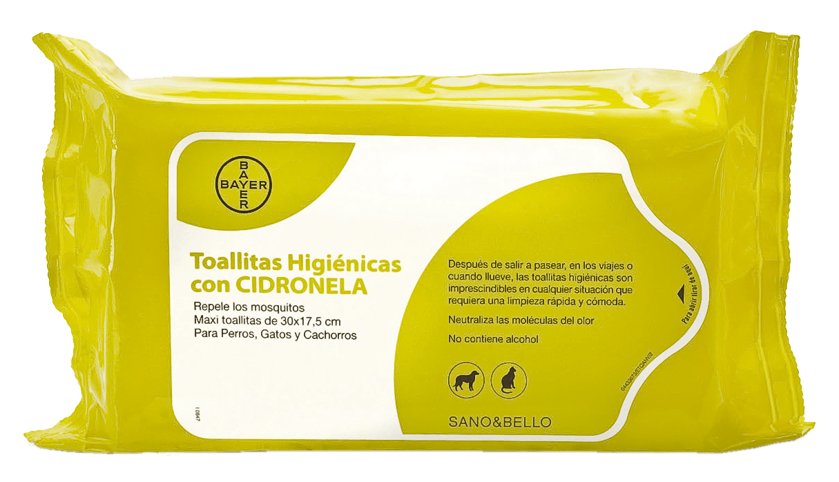TOALLITAS HIGIENICAS CON CIDRONELA 35 Unidades