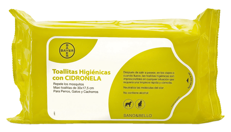 TOALLITAS HIGIENICAS CON CIDRONELA 35 Unidades