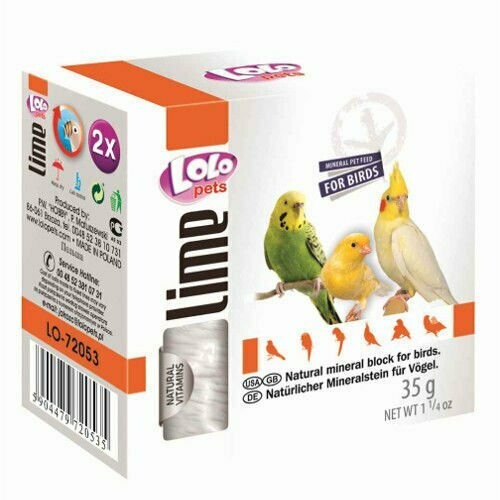 Lolo Pets bloque mineral lima pequeño para aves periquitos,ninfas,canarios 3 UNIDADES