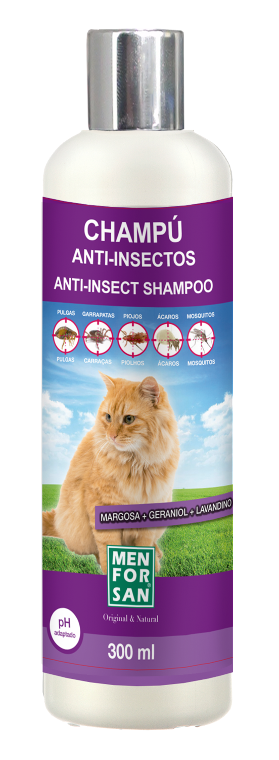CHAMPÚ ANTI-INSECTOS CON MARGOSA, GERANIOL Y LAVANDINO