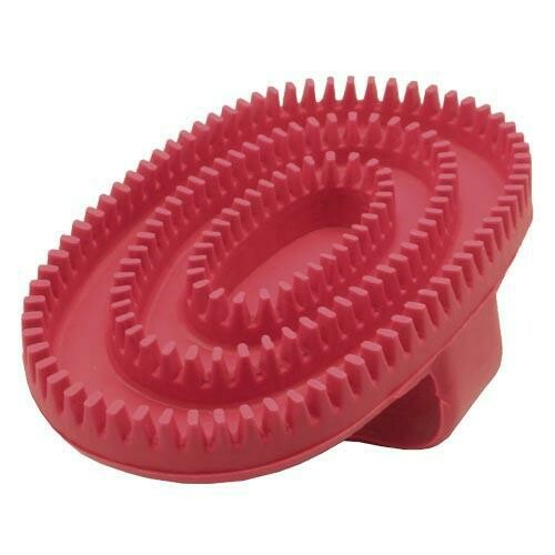 Cepillo de goma oval rojo