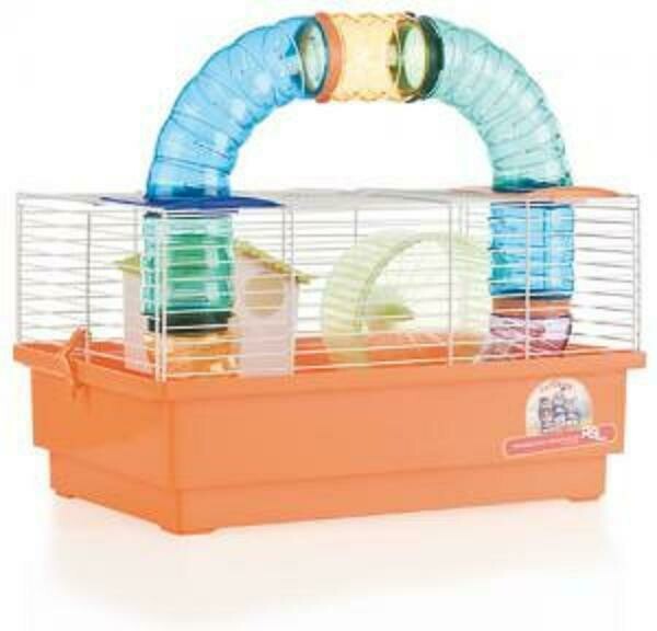 Jaula Hamster Cria Blanca- 1 Piso con TUBOS