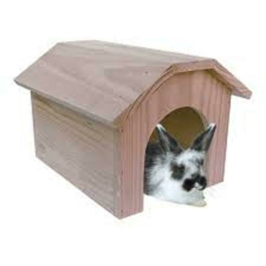 Casita maderta roedores natural 26x17.5x12 cms Conejos,, cobayas, chinchilla,