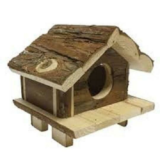 Cabaña natural rustica roedores elevada 14X12X13 CMS