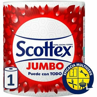 SCOTTEX
Papel de cocina Jumbo multiusos 2 capas envase 1 rollo